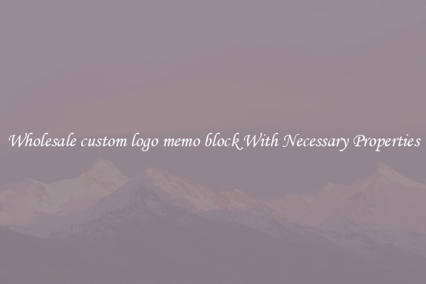 Wholesale custom logo memo block With Necessary Properties