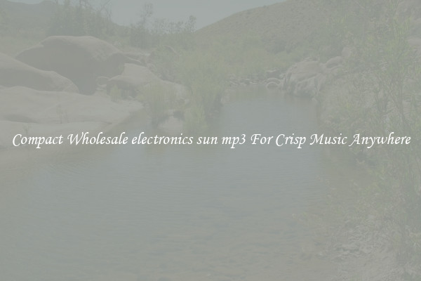 Compact Wholesale electronics sun mp3 For Crisp Music Anywhere