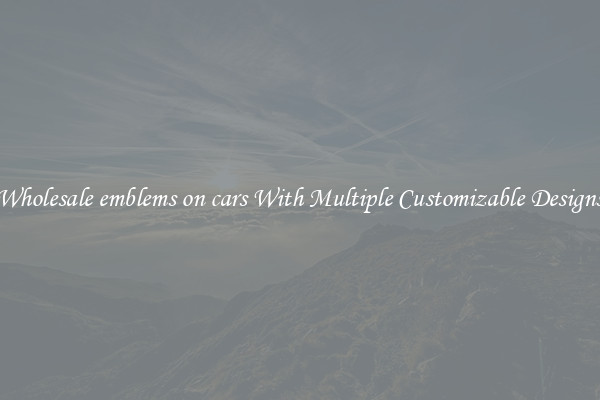 Wholesale emblems on cars With Multiple Customizable Designs