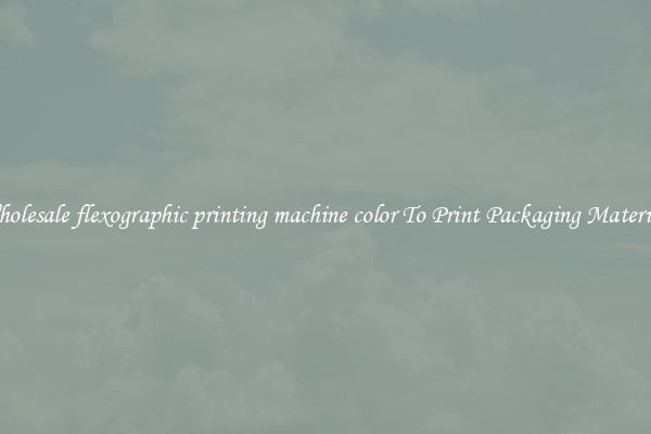 Wholesale flexographic printing machine color To Print Packaging Materials