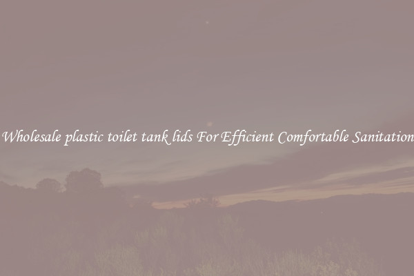 Wholesale plastic toilet tank lids For Efficient Comfortable Sanitation