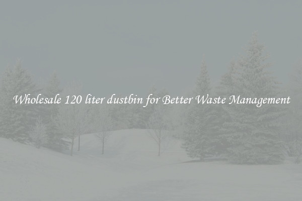 Wholesale 120 liter dustbin for Better Waste Management