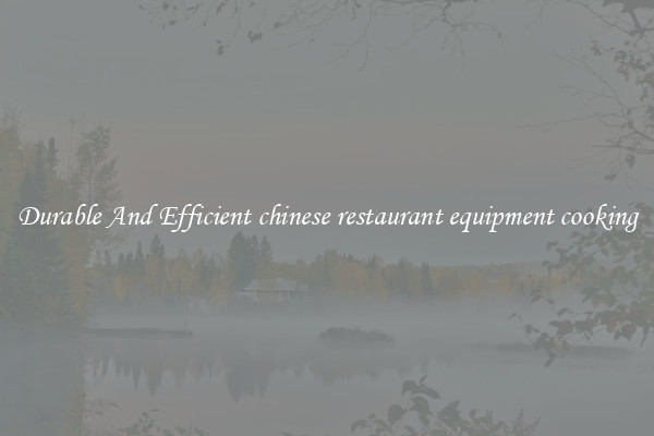 Durable And Efficient chinese restaurant equipment cooking