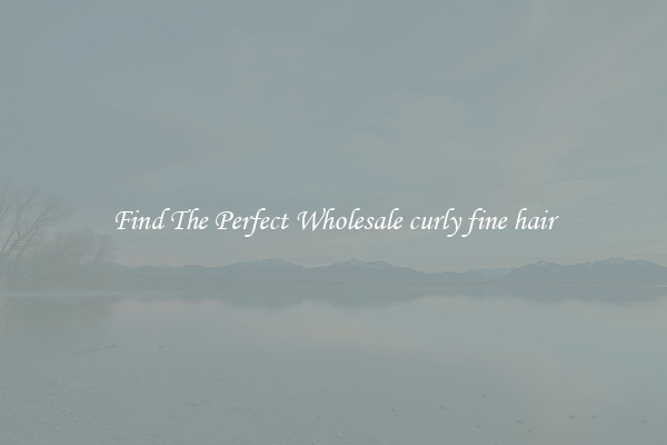 Find The Perfect Wholesale curly fine hair