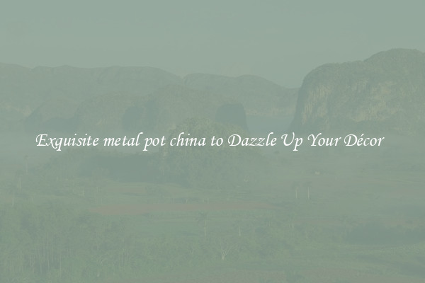 Exquisite metal pot china to Dazzle Up Your Décor  